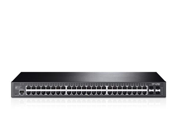 TP-Link JetStream T2600G-52TS - Switch - Administrerad - 48 x 10/100/1000 + 4 x Gigabit SFP - rackmonterbar