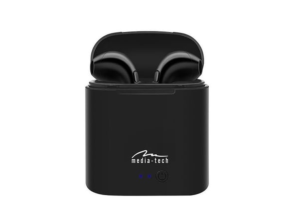 Media-Tech MT3589K, Hodesett, In-ear, Calls/Music, Sort, Stereofonisk, Trådløs