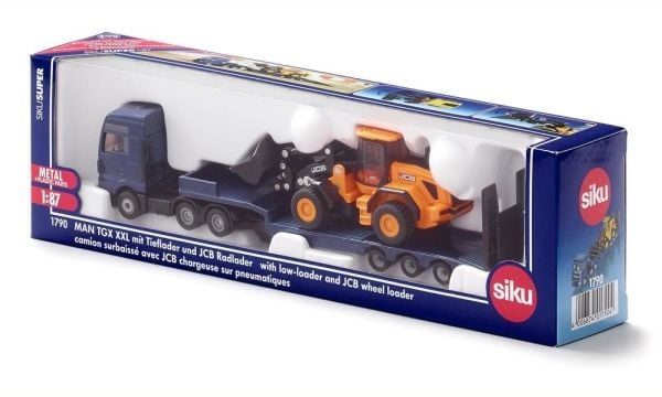 Siku SIKU SUPER MAN lastebil m. JCB hjullaster u. Ti - 1790