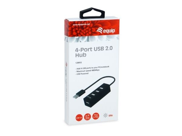 Equip 128955, USB 2.0, USB 2.0, 480 Mbit/s, Lajittelu, Kina, CE, RoHS