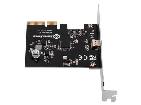 Silverstone ECU06, PCIe, USB 3.2 Gen 2 (3.1 Gen 2), Låg profil, PCIe 3.1, 20 Gbit/s, 0 - 85 ° C