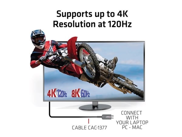 Club 3D CAC-1377 - Ultra High Speed - HDMI-kabel - HDMI hann til HDMI hann - 15 m - fiberoptisk - Active Optical Cable (AOC), 4K 120 Hz støtte, 8K ...