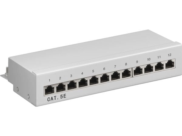 Goobay 93041, RJ-45, Cat5e, 22/26, Grå, Veggmontering, 212 mm