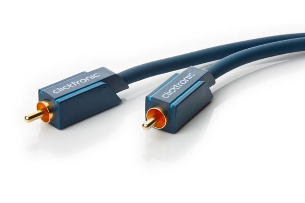 ClickTronic 3m äänikaapeli, RCA, käsiliitin, RCA, käsiliitin, 3 m, sininen