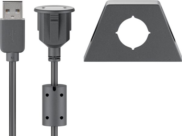 Goobay USB2.0 - USB2.0, 1.2m, 1,2 m, USB A, USB A, USB 2.0, Hankjønn/hunkjønn, Sort