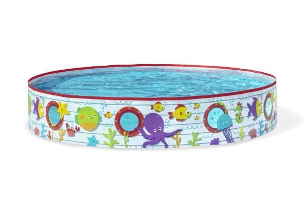 Bestway 55029, Oppblåsbart basseng, 340 l, Rund, 2 år, PVC, Vinyl, Flerfarget