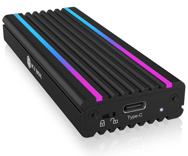 ICY BOX IB-1824ML-C31 - Drevkabinett - M.2 - M.2 NVMe Card - USB 3.2 (Gen 2) - svart