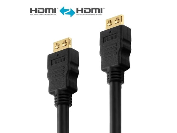 Purelink PureInstall - HDMI-kabel med Ethernet - HDMI hann til HDMI hann - 1 m - trippel beskyttelse - svart