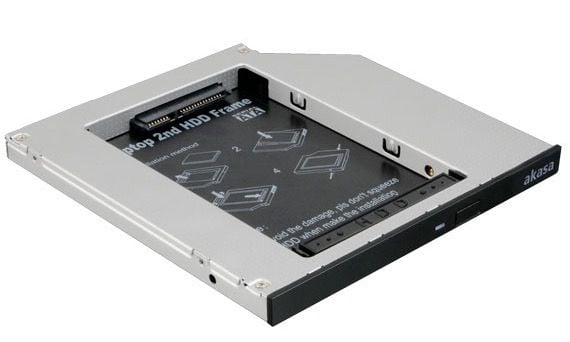 Akasa N.stor AK-OA2SSA-03 - Adapter för lagringsfack - 5,25 tum slimline till 2,5 tum X 1/8 H