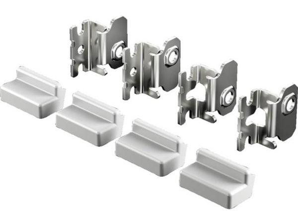 Rittal AX 2433.510 veggfeste, rustfritt stål, 4 stk.