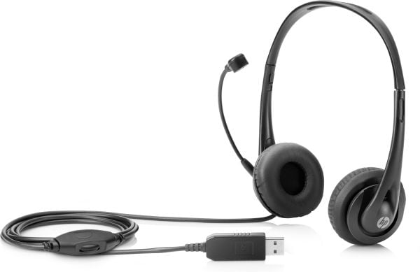 HP - Hodesett - on-ear - kablet - USB - black jack