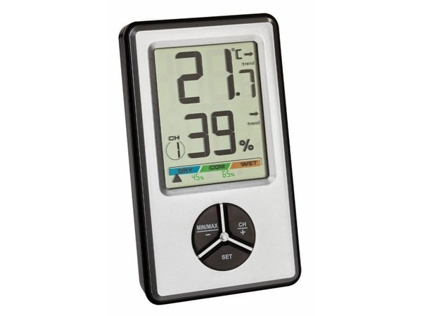 TFA - Termohygrometer - digital - sølv