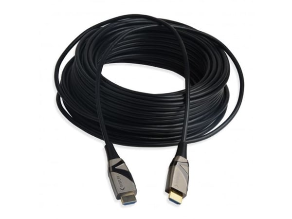 TECHly - High Speed - HDMI-kabel med Ethernet - HDMI hann til HDMI hann - 30 m - fiberoptisk - svart - 4K-støtte
