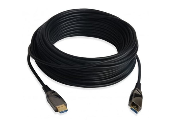 TECHly - High Speed - HDMI-kabel med Ethernet - HDMI hann til HDMI hann - 30 m - fiberoptisk - svart - 4K-støtte