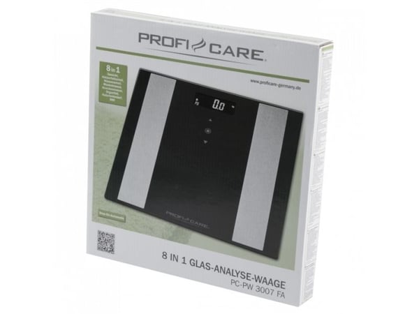 ProfiCare PC-PW 3007 FA, Elektronisk personvekt, 180 kg, 100 g, Svart, 5 kg, kg, lb, ST