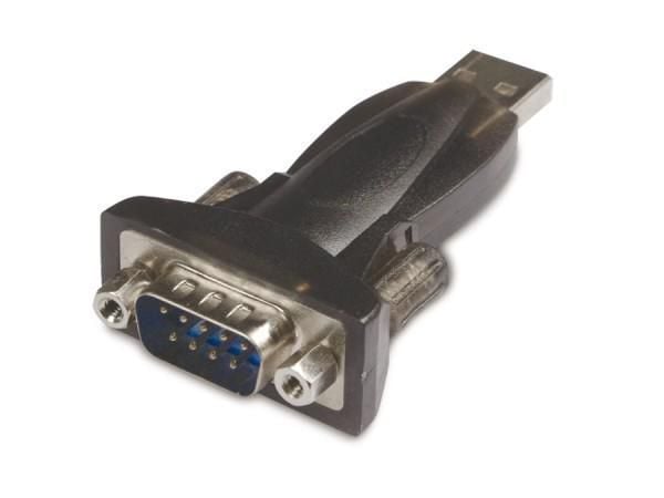 MicroConnect - Sarjasovitin - USB 2.0 - RS-232 x 1 - musta