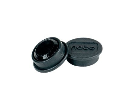 Nobo Whiteboard magneter 13 mm, pakke med 10 stk., Whiteboard-magnet, Sort, 13 mm, 65 mm, 15 mm, 20 g