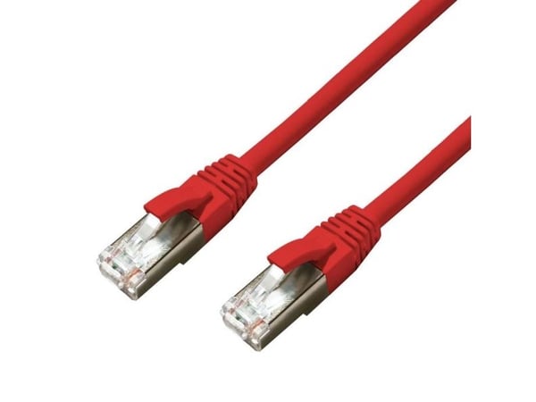 MicroConnect - Patchkabel - RJ-45 (han) til RJ-45 (han) - 15 m - S/FTP - CAT 6a - booted, halogenfri, formet, rund, knastfri - rød