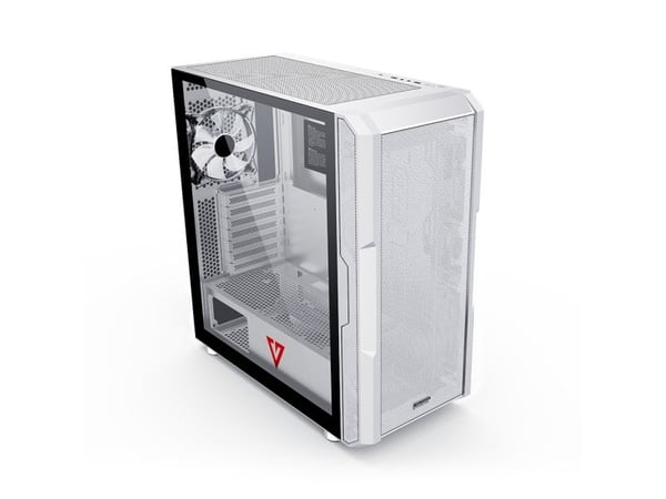 Modecom AMIRANI ARGB, Midi Tower, PC, Hvit, ATX, ITX, Micro ATX, Multi, PC-kabinettvifte