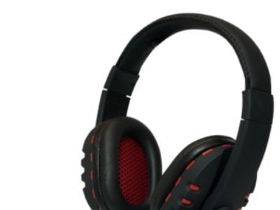 LogiLink HS0033, Koblet med ledninger (ikke trådløs), Samtaler/musikk, 20 - 20000 Hz, 365 g, Hodesett, Sort, Rød
