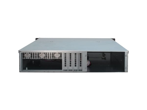 Inter-Tech 2U 2404L S-ATA, Teline, Palvelin, Musta, Harmaa, mikro ATX, Mini-ITX, Terästä, 2U