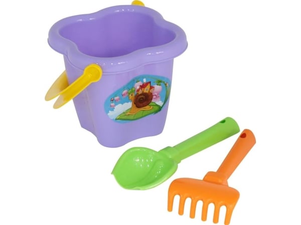 Polesie set nr 24: hink-blomma (medel), spade, kratta (2167)