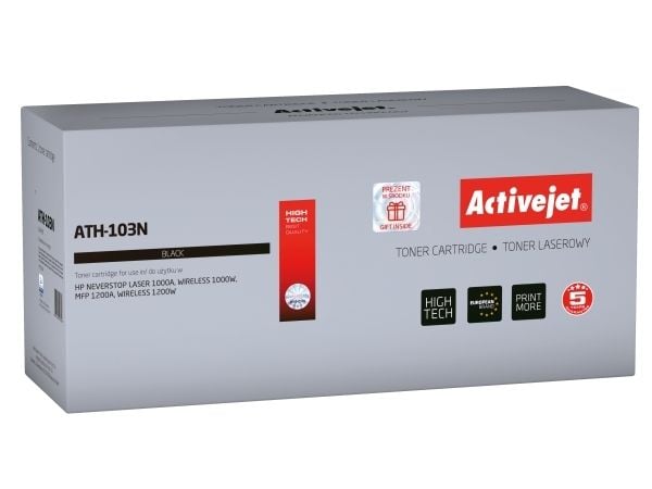 Activejet ATH-103N, 2500 sider, Sort, 1 stykker Activejet ATH-103N, 2500 sider, Sort, 1 stykker
