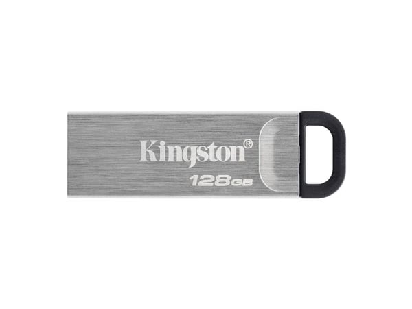 Kingston Technology DataTraveler 128 Gt Kyson USB flash-muistitikku, 128 GB, USB A-tyyppi, 3.2 Gen 1 (3.1 Gen 1), 200 MB/s, Ilman suojusta, Hopea