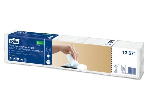 Servietter Tork Xpressnap 13671 N10 ekstra myke - (8 pakker x 500 stk./kartong)