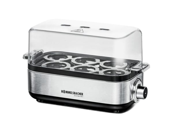 Rommelsbacher ER 600, 6 egg, Rustfritt stål, Rustfritt stål, Transparent, 400 W, 230 V, 228 mm