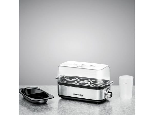 Rommelsbacher ER 600, 6 egg, Rustfritt stål, Rustfritt stål, Transparent, 400 W, 230 V, 228 mm