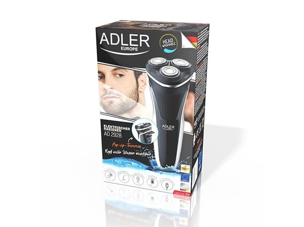 Adler AD 2928, Barberingsmaskin, Sort, Sølv, Lade, USB, 8 timer