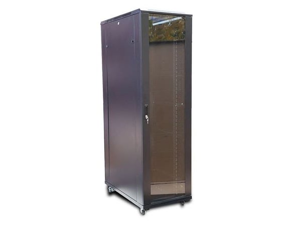 Extralink - Rack skap - står på gulv - svart - 42U - 19"