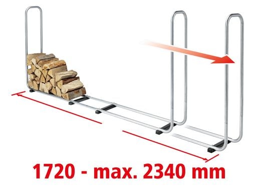 wolfcraft GmbH 5122000, Vedholder, Stål, Svart, Grå, 1,17 m³, 25 - 50 cm, 1720 mm