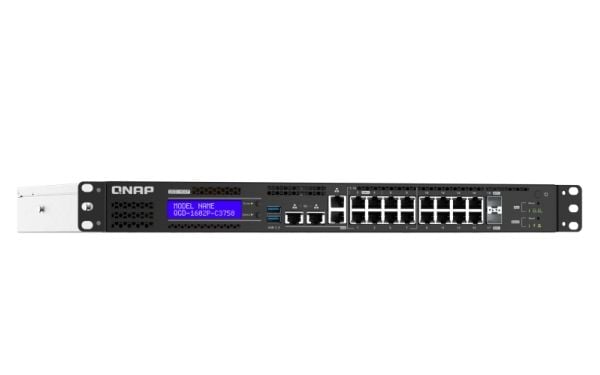 QNAP QGD-1602P - Switch - smart - 4 x 100/1000/2.5G (PoE++) + 4 x 100/1000/2.5G (PoE+) + 8 x 10/100/1000 (PoE+) + 2 x 10 Gigabit SFP+ - rackmonterb...