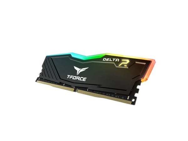 T-Force DELTA RGB - DDR4 - sett - 16 GB: 2 x 8 GB - DIMM 288-pin - 3600 MT/s / PC4-28800 - CL18 - 1.35 V - ikke-bufret - ikke-ECC - svart