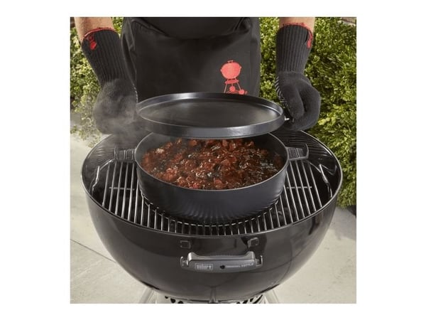 Weber 8857, 6,8 L, Musta, Posliini, valurauta, Emali, 423,7 mm, 335 mm