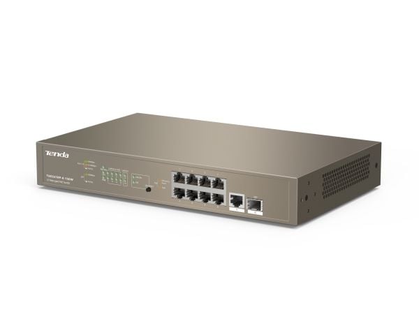 Tenda TEG5310P-8-150W, Hallittu, L3, Gigabit Ethernet (10/100/1000), Power over Ethernet -tuki, Telineasennus, Seinäkiinnitteinen