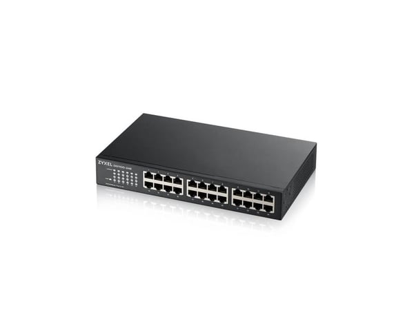 Zyxel GS-1100-24E - Switch - ikke-styrt - 24 x 10/100/1000 - rackmonterbar, veggmonterbar