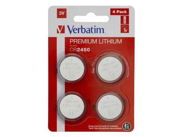 Verbatim - Batteri 4 x CR2450 - Li