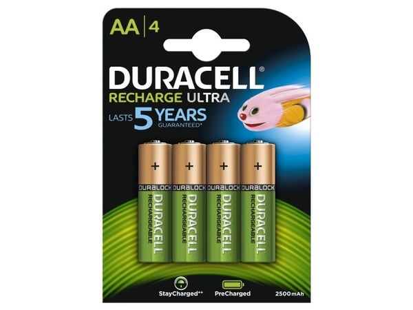 Duracell Rechargeable - Batteri 4 x AA-type - NiMH - (ladbare) - 2500 mAh