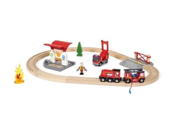 BRIO 33815 Togsett med brannmannstema