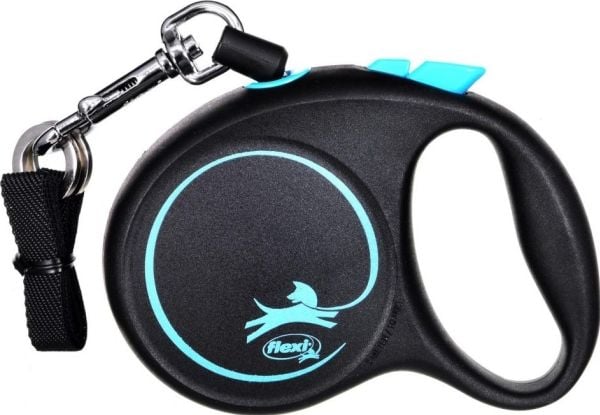 Flexi FLEXI sisäänvedettävä hihna Black Design XS, 3 m köysi, sininen väri