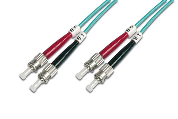DIGITUS - Koblingskabel - ST flermodus (hann) til ST flermodus (hann) - 2 m - 2 m - fiberoptisk - 50 / 125 mikroner - OM3 - med støvel, halogenfri ...