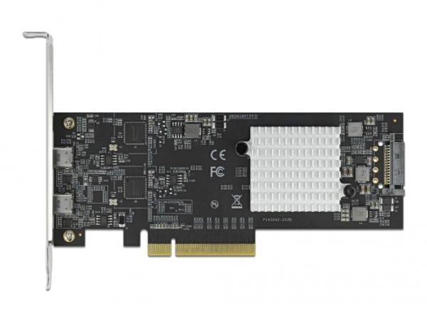 Delock - USB-adapter - PCIe 2.0 x8 lavprofil - USB-C 3.2 Gen 2x2 x 2