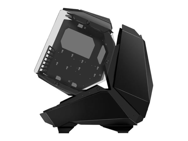 Jonsbo MOD5, PC, Sort, ATX, ITX, Micro ATX, Aluminium, Herdet glass, Spilling, Multi