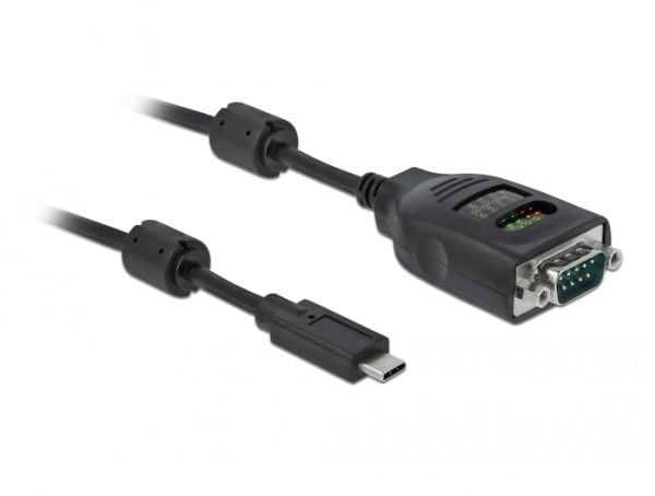 Delock - Seriell adapter - USB-C - RS-232 x 1 - svart