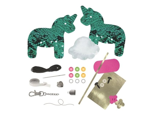 Lena Sequin Charm Unicorn, Children''s craft kit, 8 år, Flerfarget