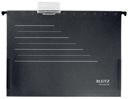 Leitz ALPHA - Hängfil - V-Base, 15 mm - för A4 (210 x 297 mm) - kapacitet: 150 ark - tabbad - svart
