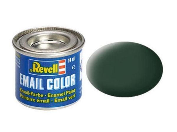 Revell Dark green, mat RAF 14 ml-tin, Vihreä, 1 kpl